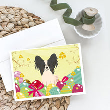 Load image into Gallery viewer, Easter Eggs Papillon Black White Greeting Cards -  Blank Note Cards – 8-Pack of Artist-Designed Cards with Envelopes