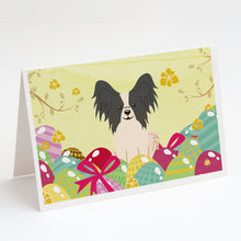 Load image into Gallery viewer, Easter Eggs Papillon Black White Greeting Cards -  Blank Note Cards – 8-Pack of Artist-Designed Cards with Envelopes