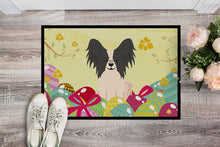Load image into Gallery viewer, Easter Eggs Papillon Black White Doormat - 24x36 Decorative Floor Mat – Indoor/Outdoor Rug with Artistic Flair BB6076JMAT