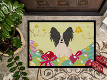 Load image into Gallery viewer, Easter Eggs Papillon Black White Doormat - 24x36 Decorative Floor Mat – Indoor/Outdoor Rug with Artistic Flair BB6076JMAT