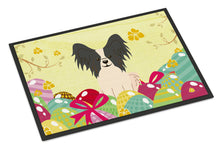 Load image into Gallery viewer, Easter Eggs Papillon Black White Doormat - 24x36 Decorative Floor Mat – Indoor/Outdoor Rug with Artistic Flair BB6076JMAT