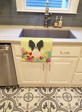 Load image into Gallery viewer, Easter Eggs Papillon Black White Kitchen Towel – Artistic Dish Towel for Everyday Use BB6076KTWL