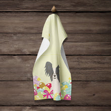 Load image into Gallery viewer, Easter Eggs Papillon Black White Kitchen Towel – Artistic Dish Towel for Everyday Use BB6076KTWL