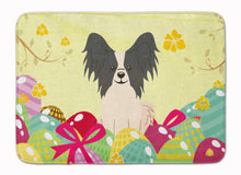 Load image into Gallery viewer, Easter Eggs Papillon Black White Machine Washable Memory Foam Mat BB6076RUG
