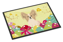 Load image into Gallery viewer, Easter Eggs Papillon Sable White Doormat - 24x36 Decorative Floor Mat – Indoor/Outdoor Rug with Artistic Flair BB6077JMAT