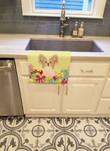 Load image into Gallery viewer, Easter Eggs Papillon Sable White Kitchen Towel – Artistic Dish Towel for Everyday Use BB6077KTWL