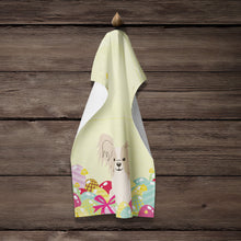 Load image into Gallery viewer, Easter Eggs Papillon Sable White Kitchen Towel – Artistic Dish Towel for Everyday Use BB6077KTWL