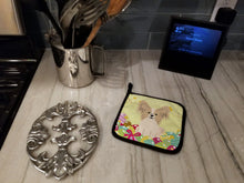 Load image into Gallery viewer, Easter Eggs Papillon Sable White Pot Holders - Set of 2 - Heat-Resistant Kitchen Essentials BB6077PTHD
