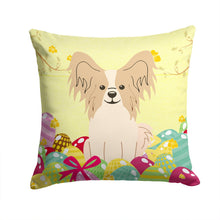 Load image into Gallery viewer, Easter Eggs Papillon Sable White Throw Pillow - 14x14 Decorative Pillow – Art for Your Home &amp; Patio BB6077PW1414
