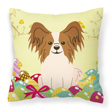 Load image into Gallery viewer, Easter Eggs Papillon Red White Fabric Decorative Pillow BB6078PW1818