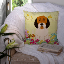 Load image into Gallery viewer, Easter Eggs Petit Basset Griffon Veenden Throw Pillow - 14x14 Decorative Pillow – Art for Your Home &amp; Patio BB6079PW1414