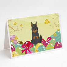 Load image into Gallery viewer, Easter Eggs Beauce Shepherd Dog Greeting Cards -  Blank Note Cards – 8-Pack of Artist-Designed Cards with Envelopes