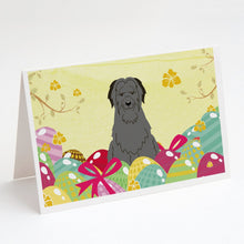 Load image into Gallery viewer, Easter Eggs Briard Black Greeting Cards -  Blank Note Cards – 8-Pack of Artist-Designed Cards with Envelopes