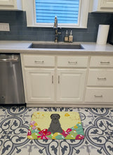 Load image into Gallery viewer, Easter Eggs Briard Black Machine Washable Memory Foam Mat BB6081RUG