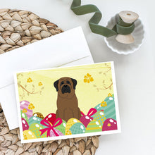 Load image into Gallery viewer, Easter Eggs Bullmastiff Greeting Cards -  Blank Note Cards – 8-Pack of Artist-Designed Cards with Envelopes