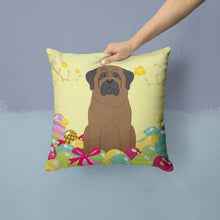 Load image into Gallery viewer, Easter Eggs Bullmastiff Throw Pillow - 14x14 Decorative Pillow – Art for Your Home &amp; Patio BB6084PW1414