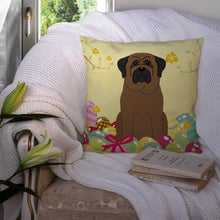 Load image into Gallery viewer, Easter Eggs Bullmastiff Throw Pillow - 14x14 Decorative Pillow – Art for Your Home &amp; Patio BB6084PW1414