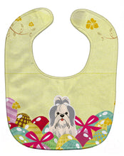 Load image into Gallery viewer, Easter Eggs Shih Tzu Silver White Baby Bib BB6085BIB