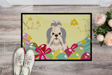 Load image into Gallery viewer, Easter Eggs Shih Tzu Silver White Doormat - 24x36 Decorative Floor Mat – Indoor/Outdoor Rug with Artistic Flair BB6085JMAT