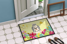 Load image into Gallery viewer, Easter Eggs Shih Tzu Silver White Doormat - 24x36 Decorative Floor Mat – Indoor/Outdoor Rug with Artistic Flair BB6085JMAT