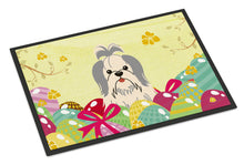 Load image into Gallery viewer, Easter Eggs Shih Tzu Silver White Doormat - 24x36 Decorative Floor Mat – Indoor/Outdoor Rug with Artistic Flair BB6085JMAT