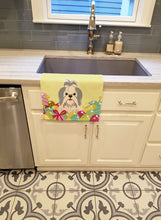 Load image into Gallery viewer, Easter Eggs Shih Tzu Silver White Kitchen Towel – Artistic Dish Towel for Everyday Use BB6085KTWL