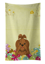 Load image into Gallery viewer, Easter Eggs Shih Tzu Silver Chocolate Kitchen Towel – Artistic Dish Towel for Everyday Use BB6086KTWL