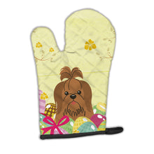 Load image into Gallery viewer, Easter Eggs Shih Tzu Silver Chocolate Oven Mitt BB6086OVMT