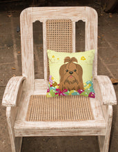 Load image into Gallery viewer, Easter Eggs Shih Tzu Silver Chocolate Fabric Decorative Pillow BB6086PW1818