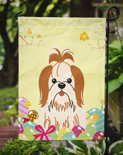 Load image into Gallery viewer, Easter Eggs Shih Tzu Red White Garden Flag - Outdoor Decorative Yard Flag BB6087GF