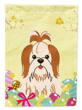Load image into Gallery viewer, Easter Eggs Shih Tzu Red White Garden Flag - Outdoor Decorative Yard Flag BB6087GF