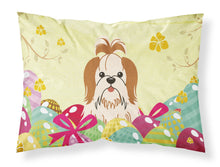 Load image into Gallery viewer, Easter Eggs Shih Tzu Red White Fabric Standard Pillowcase – Artistic Decorative Front, White Back BB6087PILLOWCASE