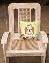 Load image into Gallery viewer, Easter Eggs Shih Tzu Red White Fabric Decorative Pillow BB6087PW1818