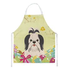 Load image into Gallery viewer, Easter Eggs Shih Tzu Black White Apron – Artist-Designed Kitchen, BBQ &amp; Craft Apron BB6088APRON