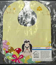 Load image into Gallery viewer, Easter Eggs Shih Tzu Black White Baby Bib BB6088BIB