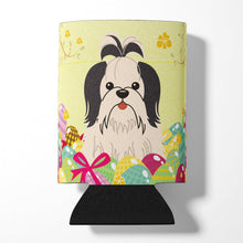 Load image into Gallery viewer, Easter Eggs Shih Tzu Black White Can or Bottle Hugger BB6088CC