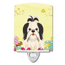 Load image into Gallery viewer, Easter Eggs Shih Tzu Black White Ceramic Night Light BB6088CNL