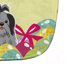 Load image into Gallery viewer, Easter Eggs Shih Tzu Black Silver Baby Bib BB6089BIB
