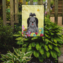 Load image into Gallery viewer, Easter Eggs Shih Tzu Black Silver Garden Flag - Outdoor Decorative Yard Flag BB6089GF
