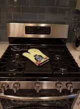 Load image into Gallery viewer, Easter Eggs Shih Tzu Black Silver Oven Mitt BB6089OVMT