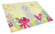 Load image into Gallery viewer, Easter Eggs Bedlington Terrier Blue Glass Cutting Boards – Durable, Decorative Kitchen Art Large BB6090LCB