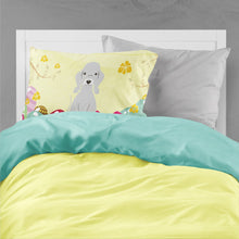 Load image into Gallery viewer, Easter Eggs Bedlington Terrier Blue Fabric Standard Pillowcase – Artistic Decorative Front, White Back BB6090PILLOWCASE
