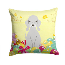 Load image into Gallery viewer, Easter Eggs Bedlington Terrier Blue Throw Pillow - 14x14 Decorative Pillow – Art for Your Home &amp; Patio BB6090PW1414