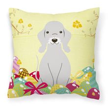 Load image into Gallery viewer, Easter Eggs Bedlington Terrier Blue Fabric Decorative Pillow BB6090PW1818