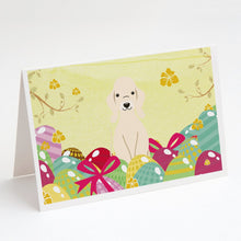 Load image into Gallery viewer, Easter Eggs Bedlington Terrier Sandy Greeting Cards -  Blank Note Cards – 8-Pack of Artist-Designed Cards with Envelopes