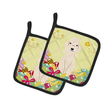 Load image into Gallery viewer, Easter Eggs Bedlington Terrier Sandy Pot Holders - Set of 2 - Heat-Resistant Kitchen Essentials BB6091PTHD