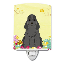 Load image into Gallery viewer, Easter Eggs Cocker Spaniel Black Ceramic Night Light BB6092CNL
