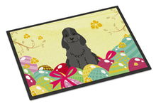 Load image into Gallery viewer, Easter Eggs Cocker Spaniel Black Doormat - 24x36 Decorative Floor Mat – Indoor/Outdoor Rug with Artistic Flair BB6092JMAT