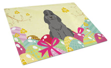 Load image into Gallery viewer, Easter Eggs Cocker Spaniel Black Glass Cutting Boards – Durable, Decorative Kitchen Art Large BB6092LCB