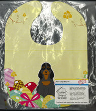 Load image into Gallery viewer, Easter Eggs Cocker Spaniel Black Tan Baby Bib BB6093BIB